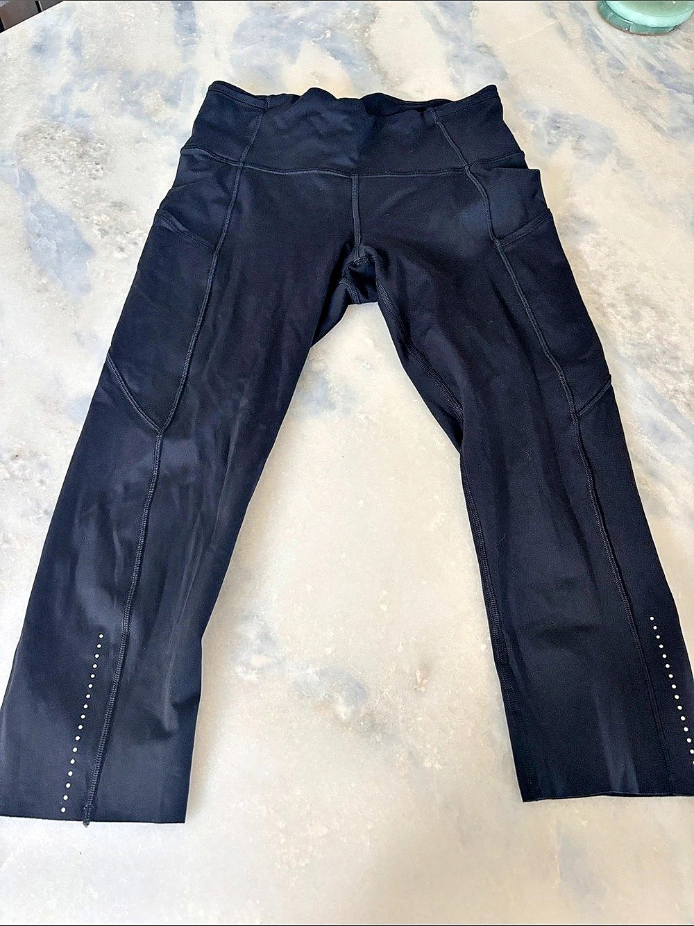 lululemon fast and free Crop 19" Black Size 6
